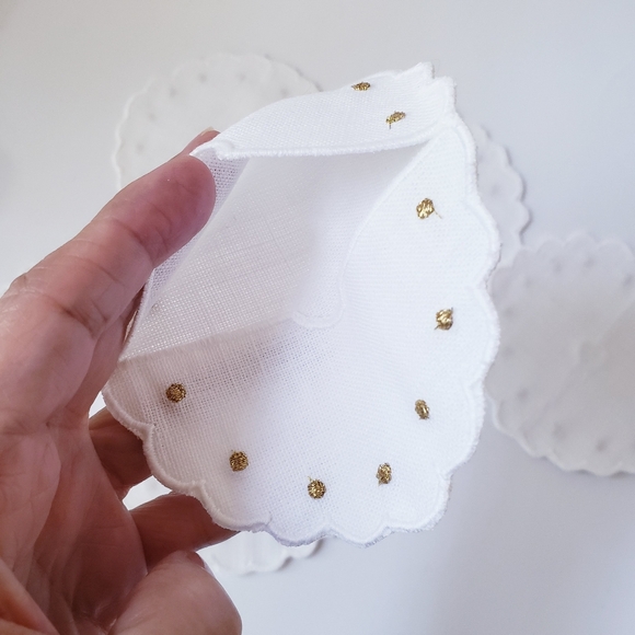 Vintage Boutross Irish Linen Hand Embroidery Cocktail Coasters - Picture 6 of 10